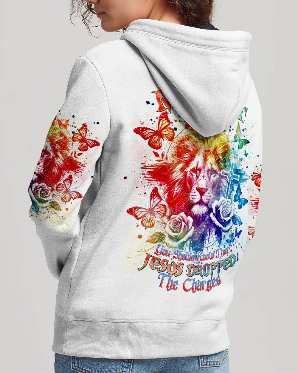 Jesus Dropped The Charges Lion Women's All Over Print Shirt - Tlnt1109245