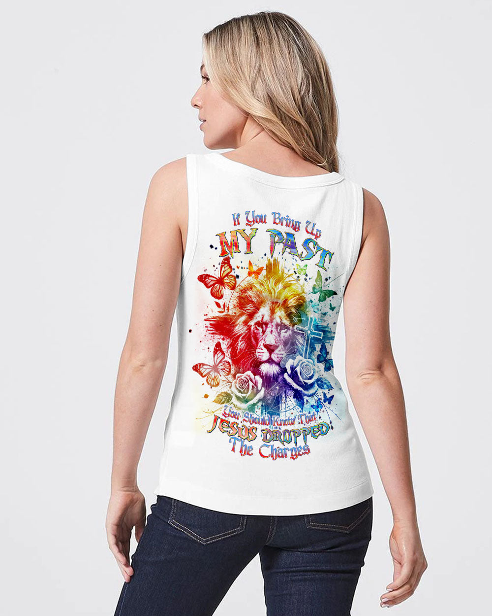 Jesus Dropped The Charges Lion Women's All Over Print Shirt - Tlnt1109245