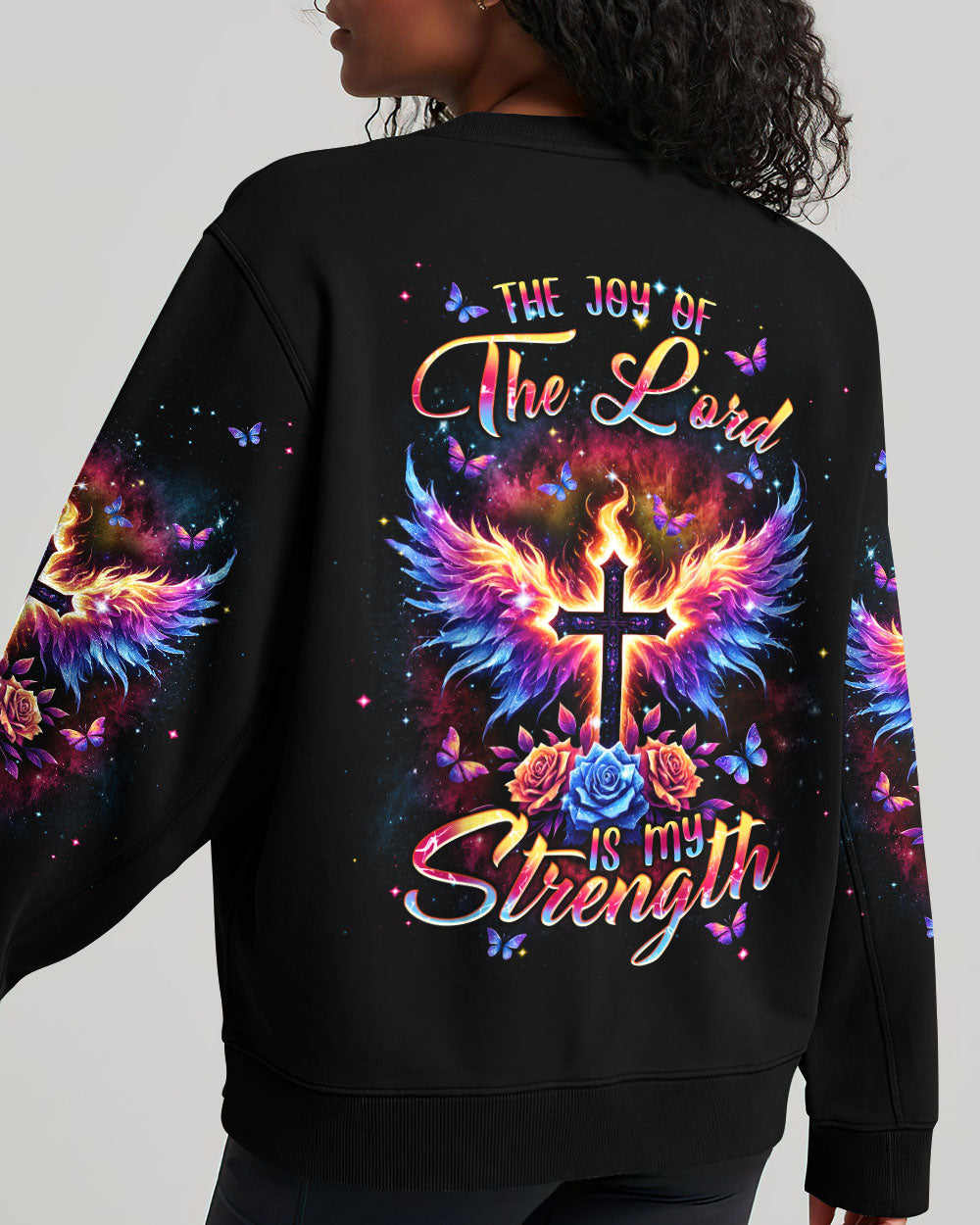 The Joy Of The Lord Cross Wings Women's All Over Print Shirt - Tlnt1206241
