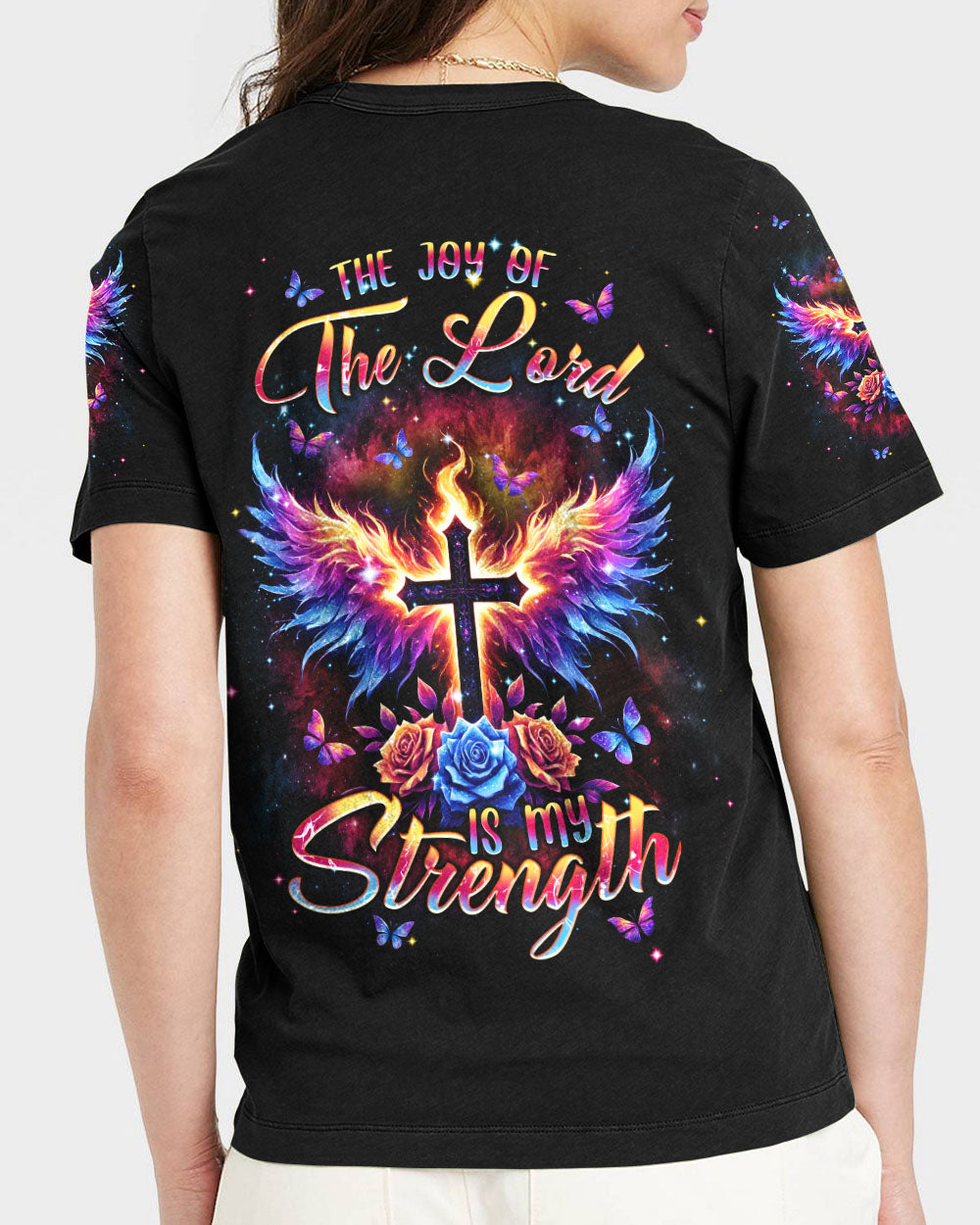 The Joy Of The Lord Cross Wings Women's All Over Print Shirt - Tlnt1206241