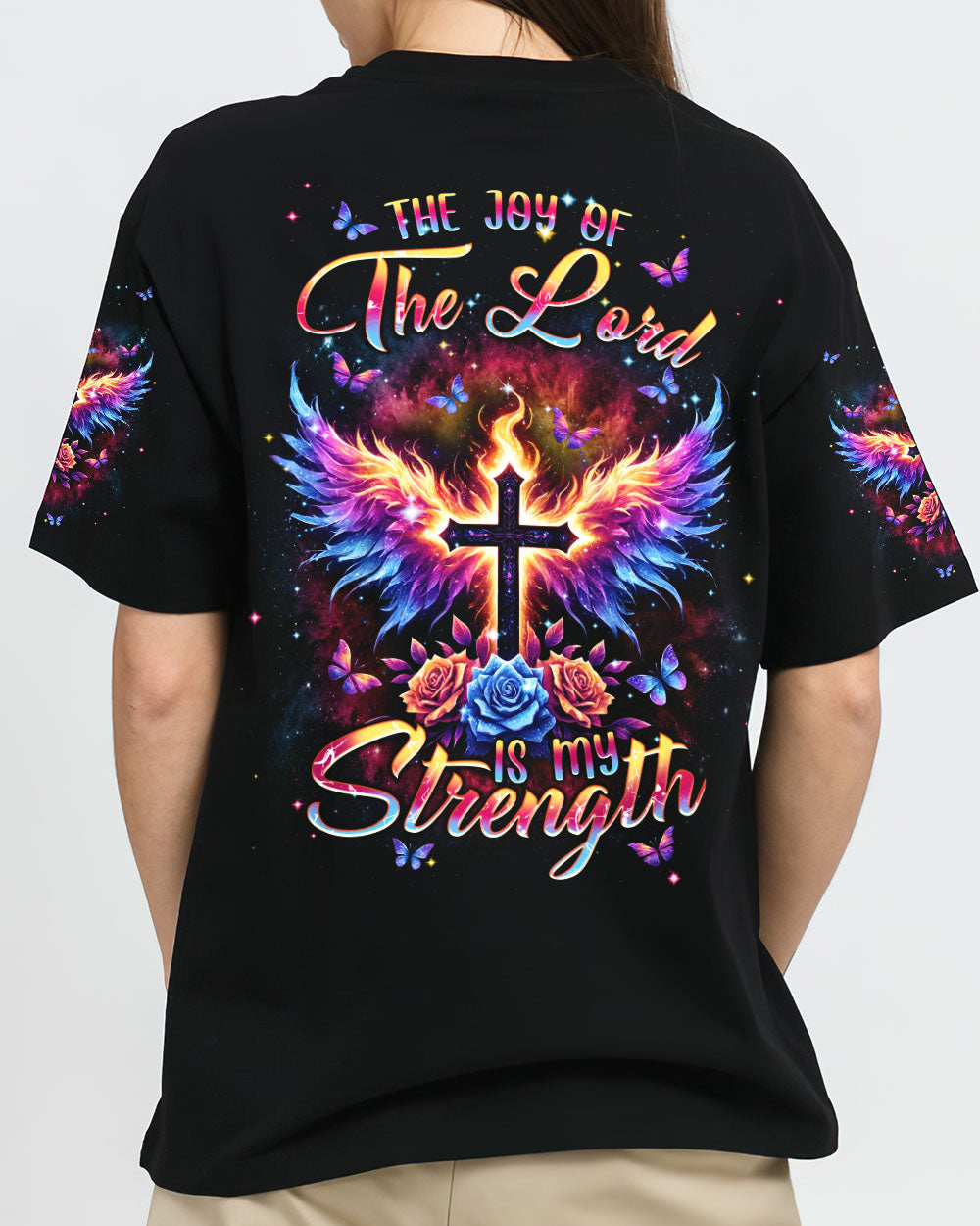 The Joy Of The Lord Cross Wings Women's All Over Print Shirt - Tlnt1206241