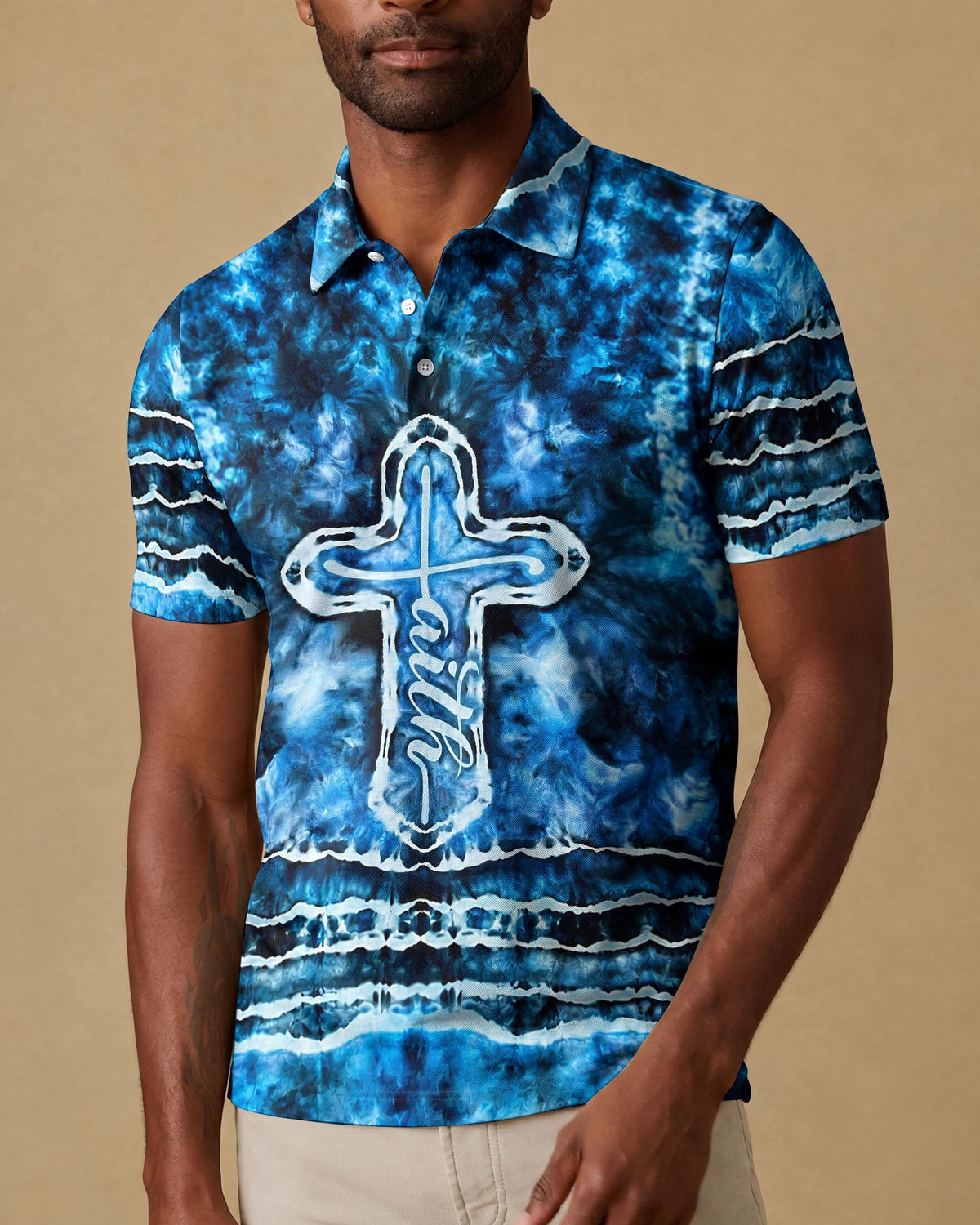 Faith Cross Burst Men's All Over Print Shirt - Tlnt1206264