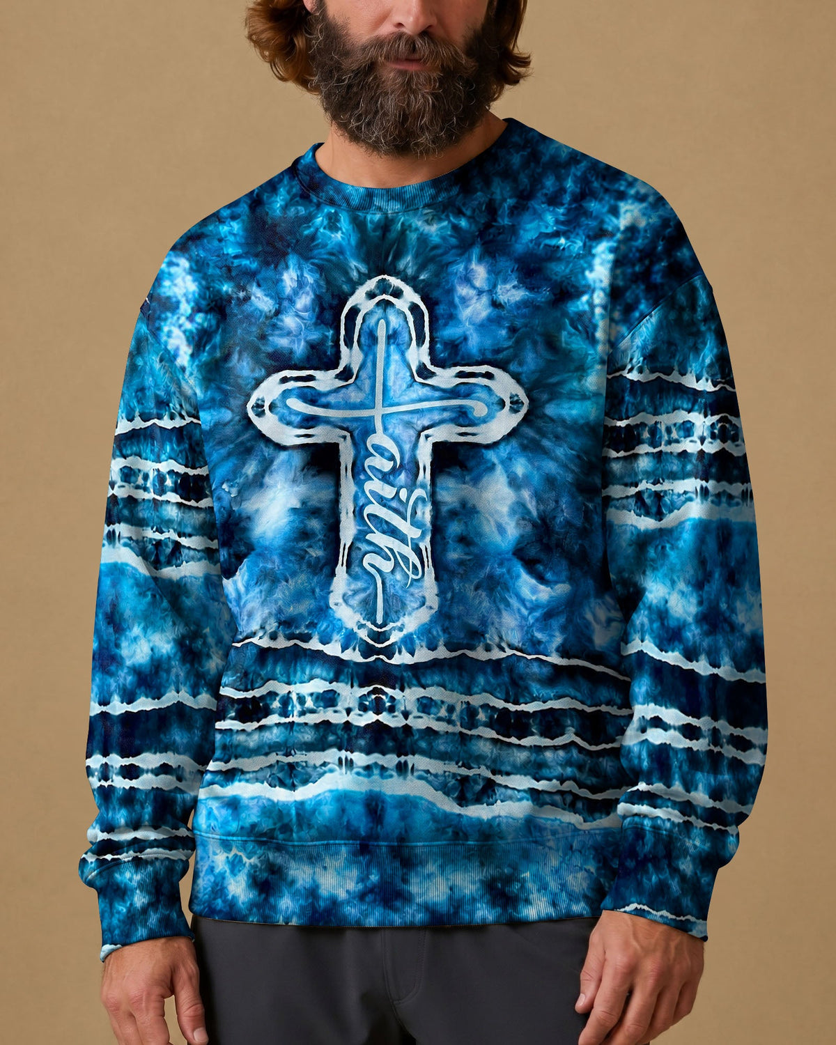 Faith Cross Burst Men's All Over Print Shirt - Tlnt1206264