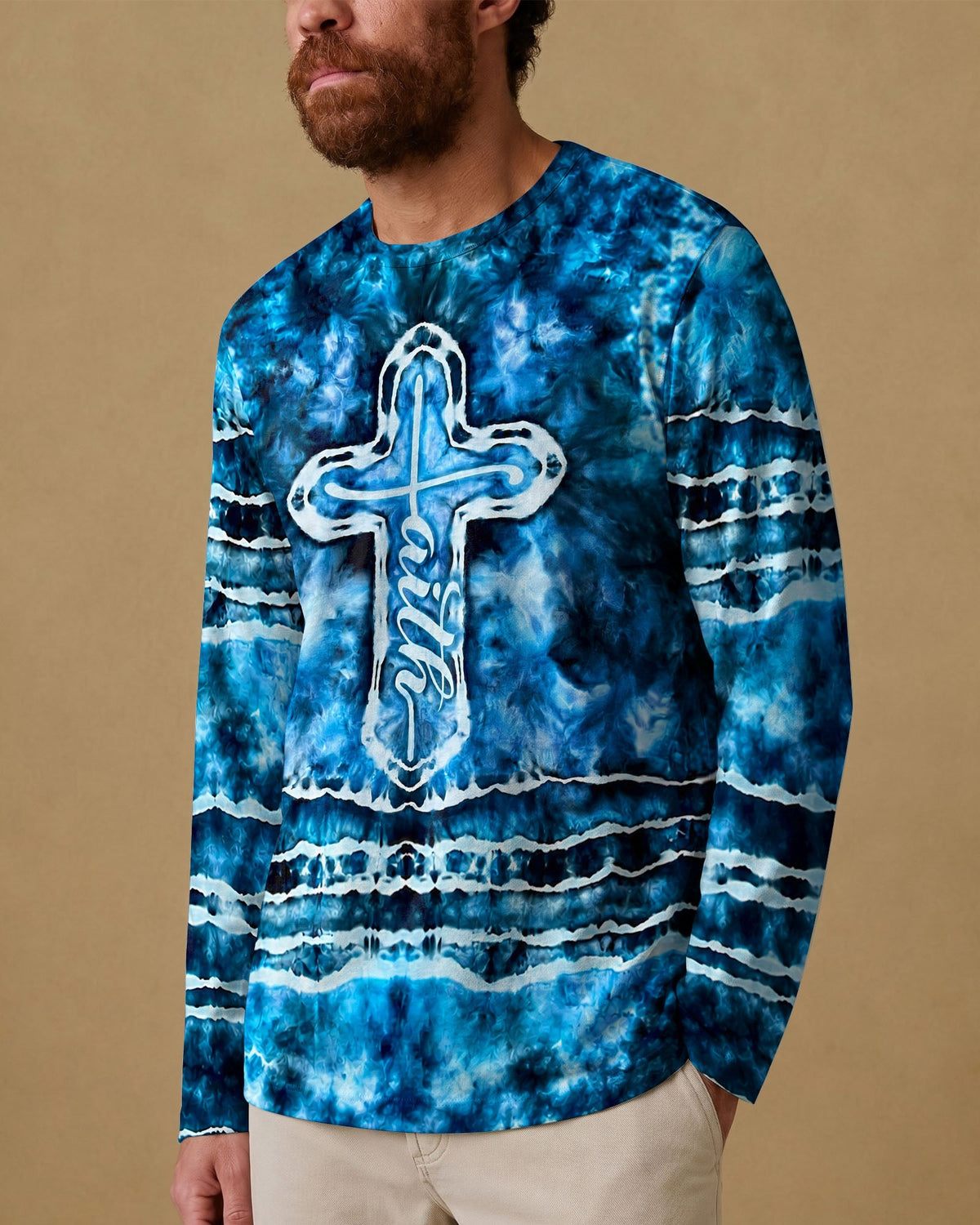 Faith Cross Burst Men's All Over Print Shirt - Tlnt1206264