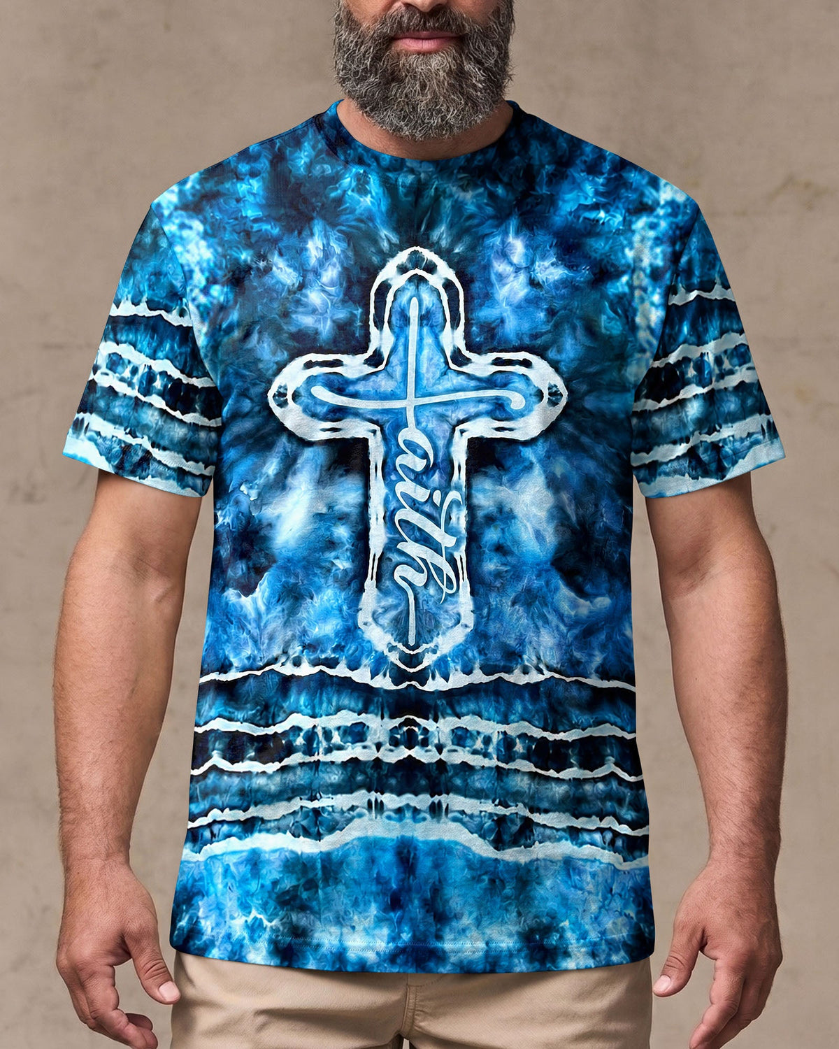 Faith Cross Burst Men's All Over Print Shirt - Tlnt1206264