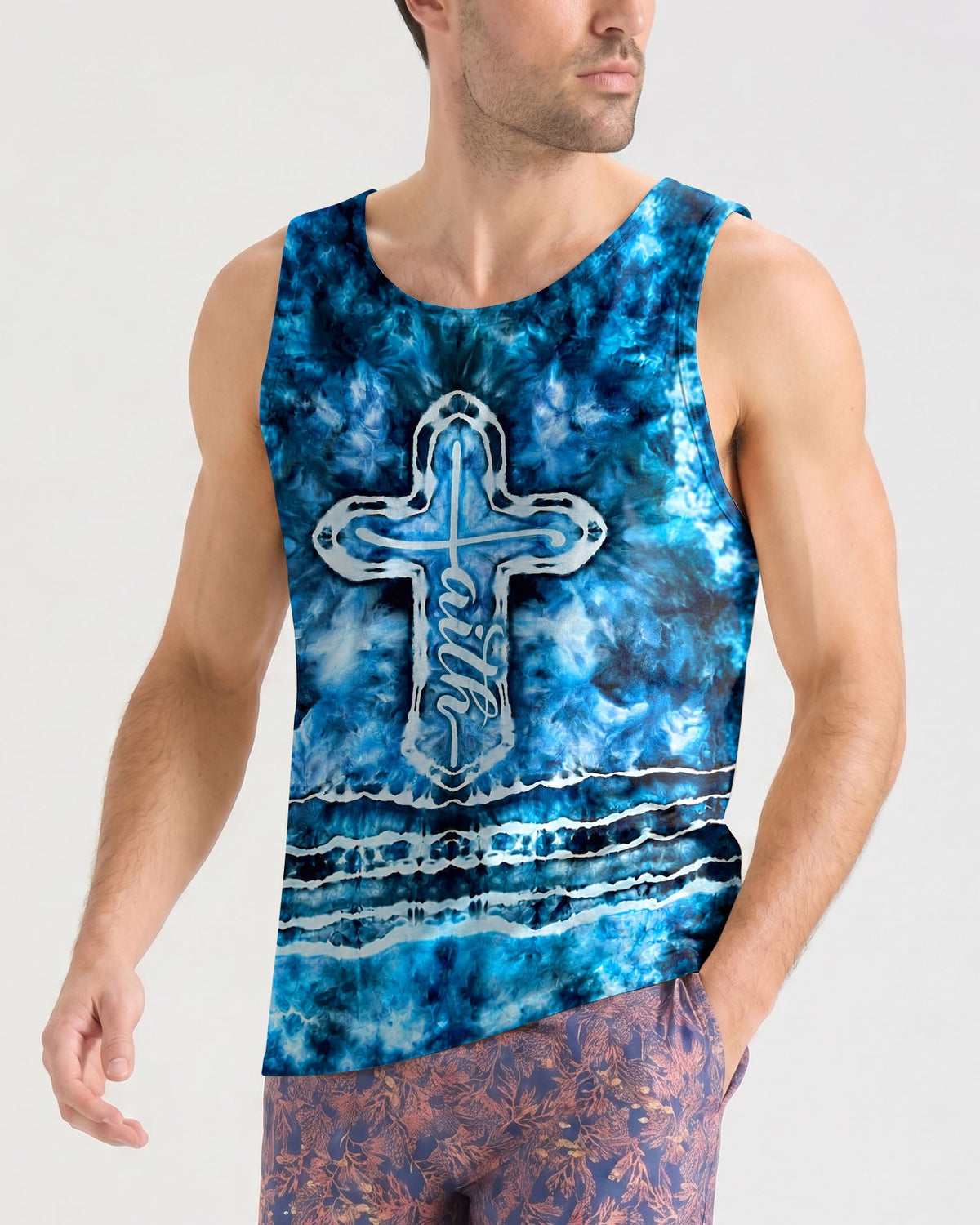 Faith Cross Burst Men's All Over Print Shirt - Tlnt1206264