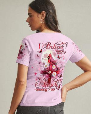 I Believe There Are Angels Among Us Cardinal Women's All Over Print Shirt    - Tlnt1303252