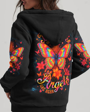 When Butterflies Appear Angels Are Near Women's All Over Print Shirt - Tlnt1411252