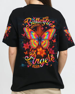 When Butterflies Appear Angels Are Near Women's All Over Print Shirt - Tlnt1411252
