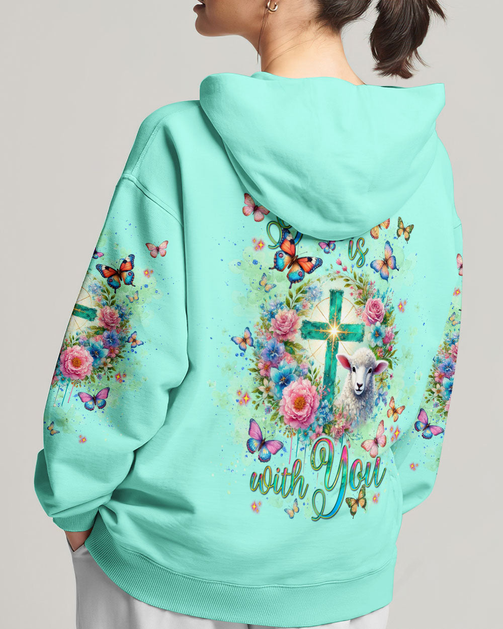 God Is With You Lamb Women's All Over Print Shirt - Tlnt1501252