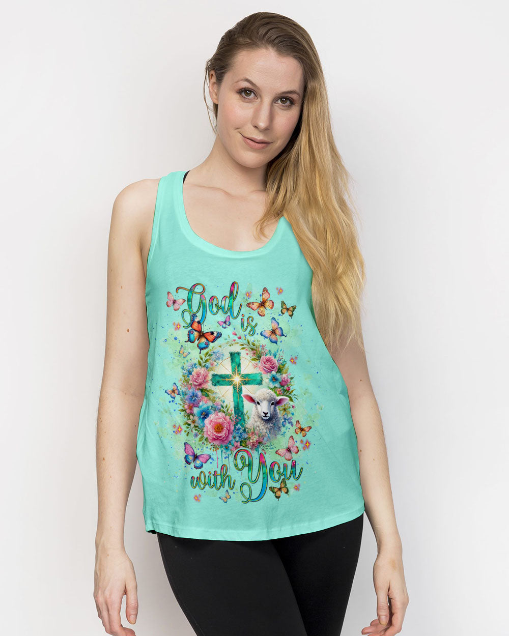 God Is With You Lamb Women's All Over Print Shirt - Tlnt1501252