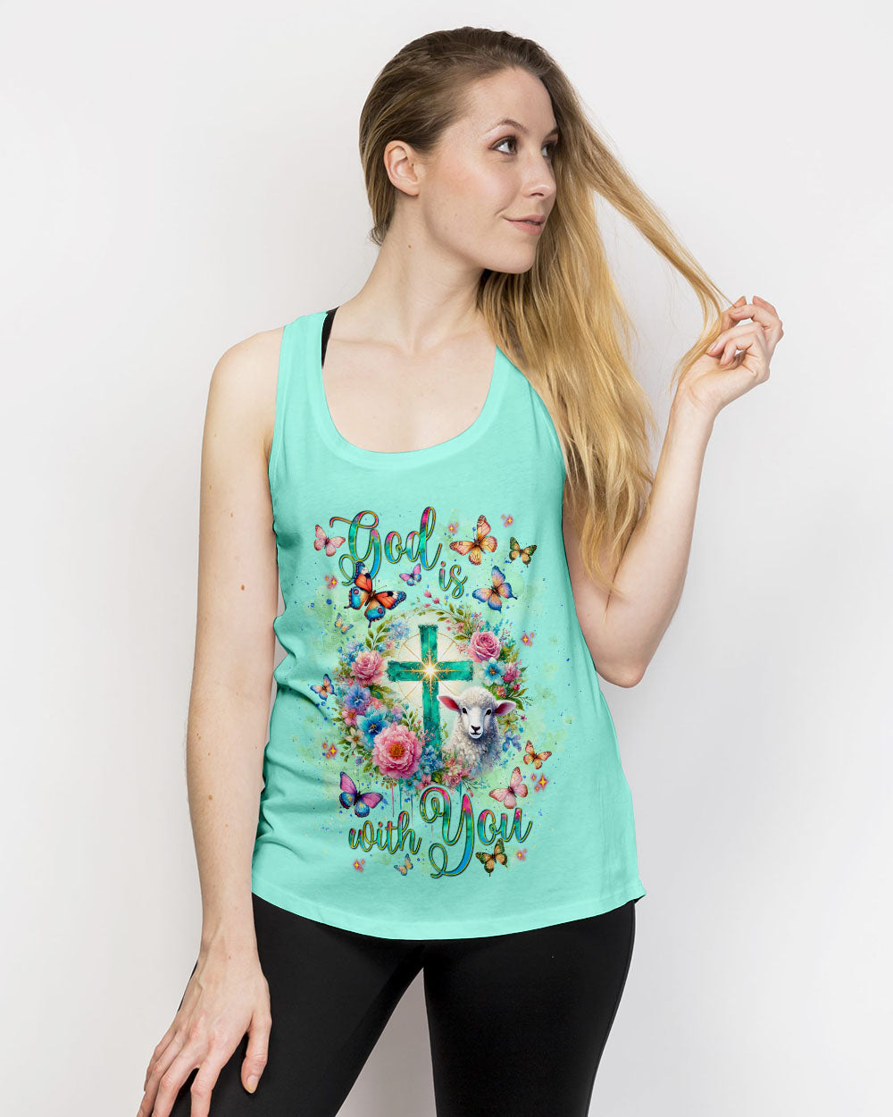 God Is With You Lamb Women's All Over Print Shirt - Tlnt1501252