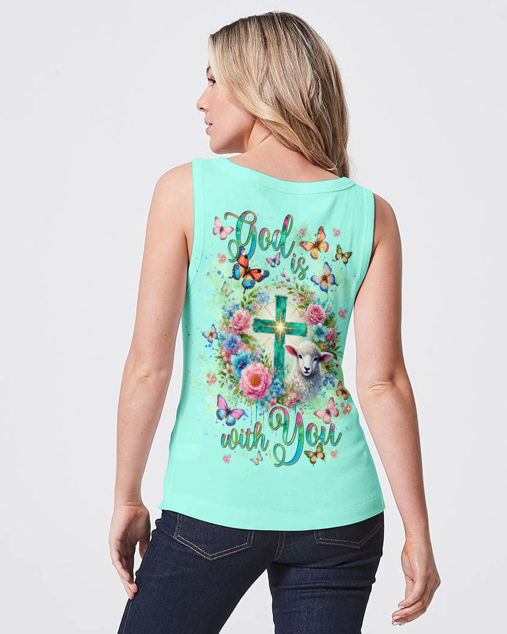 God Is With You Lamb Women's All Over Print Shirt - Tlnt1501252