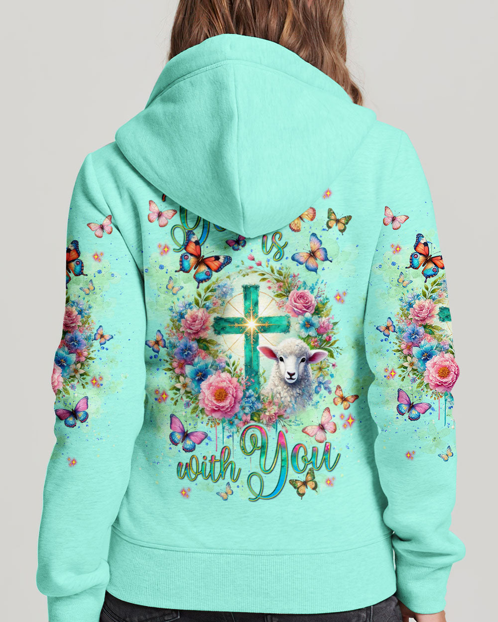 God Is With You Lamb Women's All Over Print Shirt - Tlnt1501252
