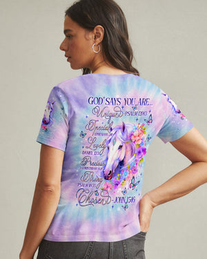 God Says You Are Horses Women's All Over Print Shirt   - Tlnt1507251