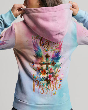 With God All Things Are Possible Women's All Over Print Shirt - Tlnt1511233