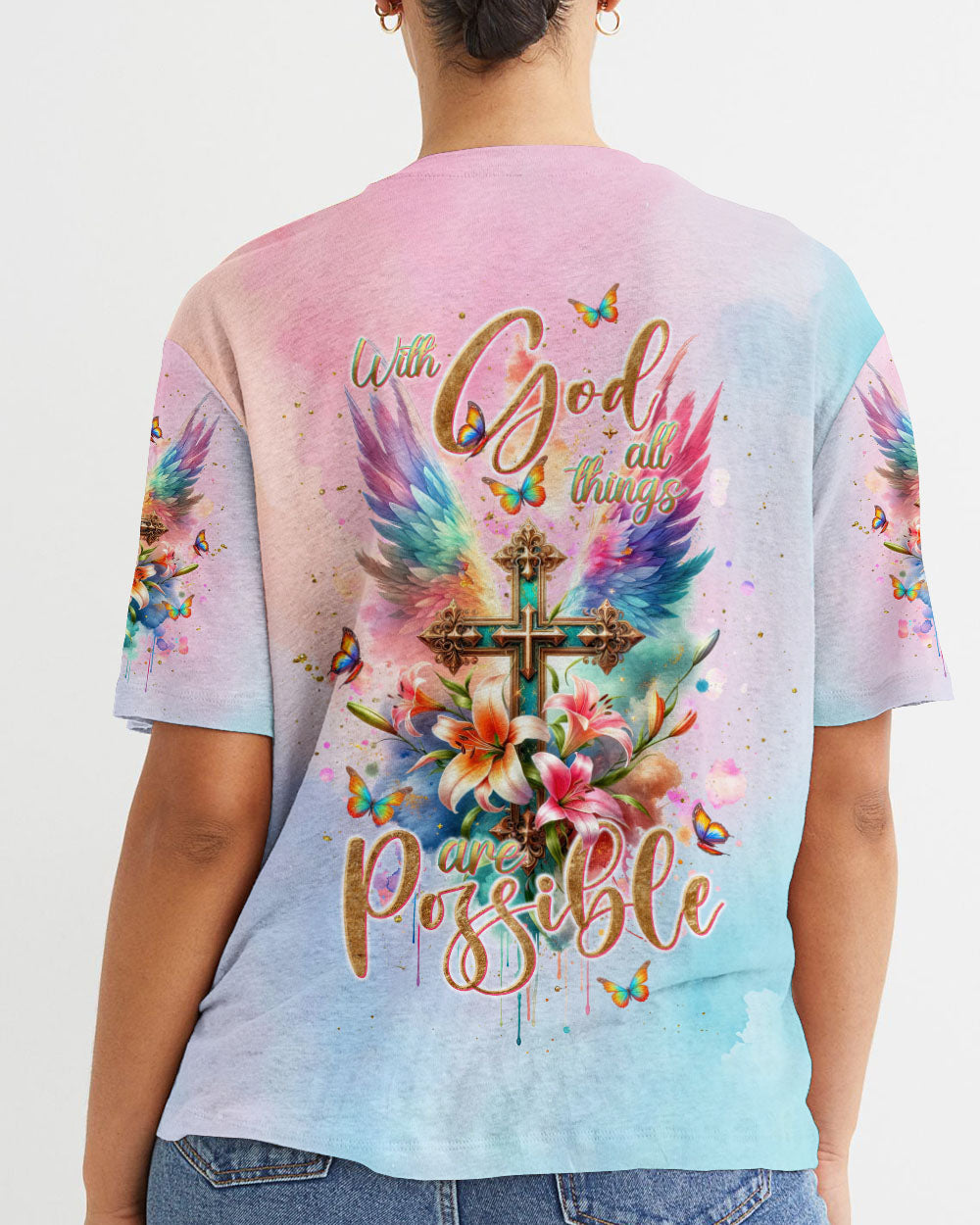 With God All Things Are Possible Women's All Over Print Shirt - Tlnt1511233
