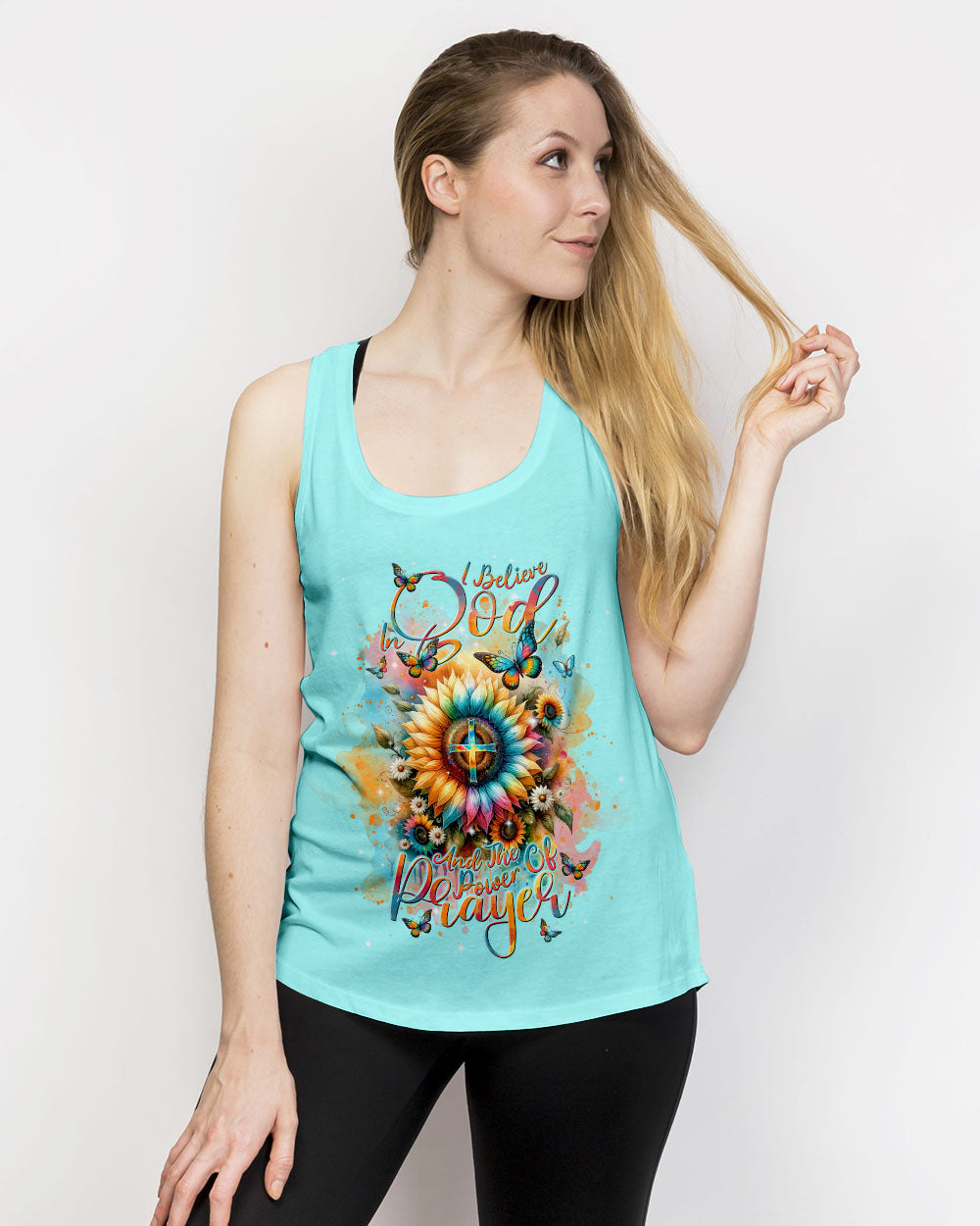 I Believe In God Sunflower Women's All Over Print Shirt - Tlnt1512234