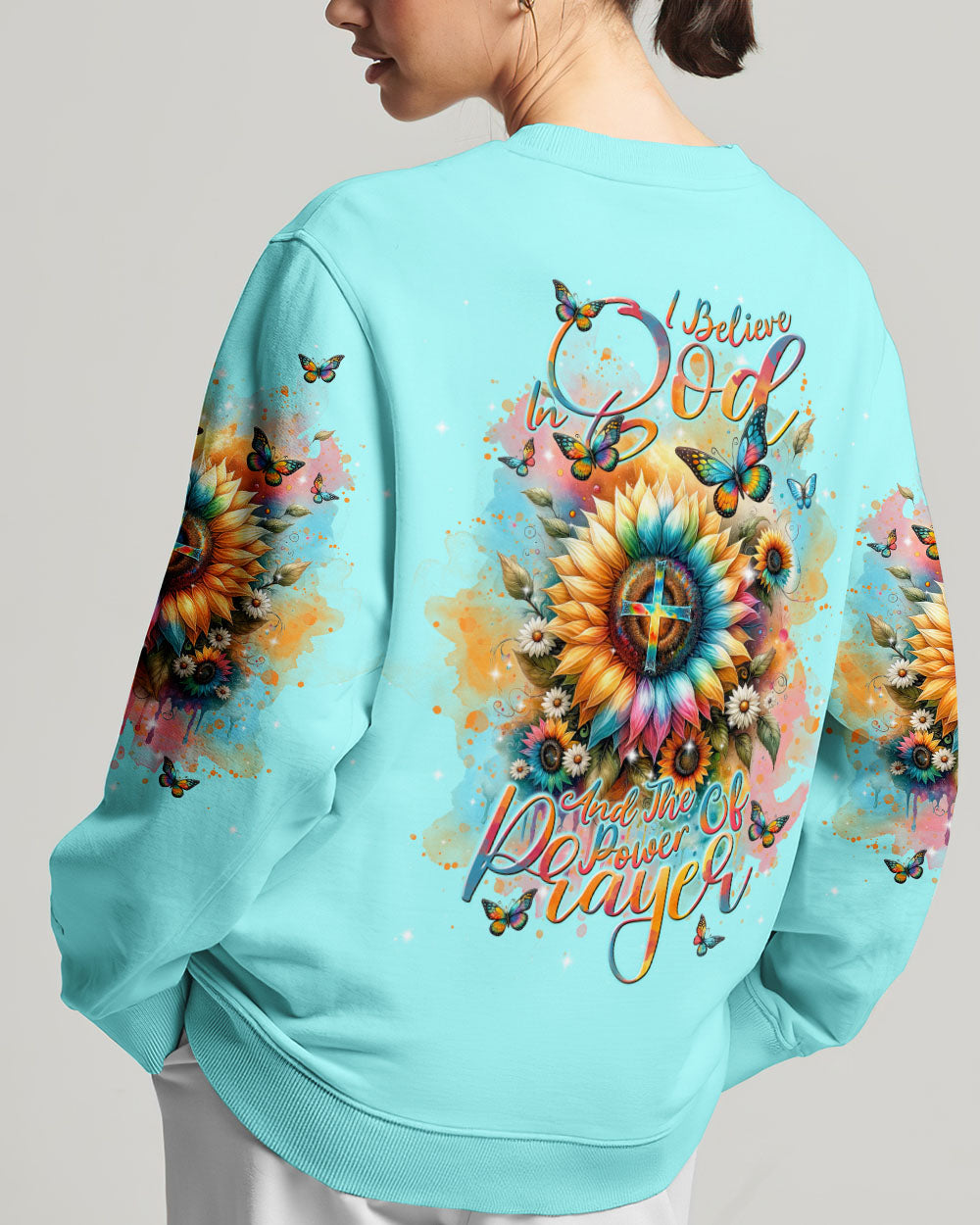I Believe In God Sunflower Women's All Over Print Shirt - Tlnt1512234