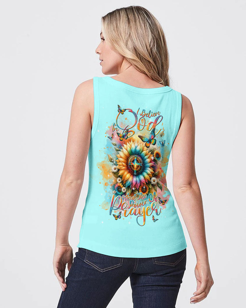 I Believe In God Sunflower Women's All Over Print Shirt - Tlnt1512234