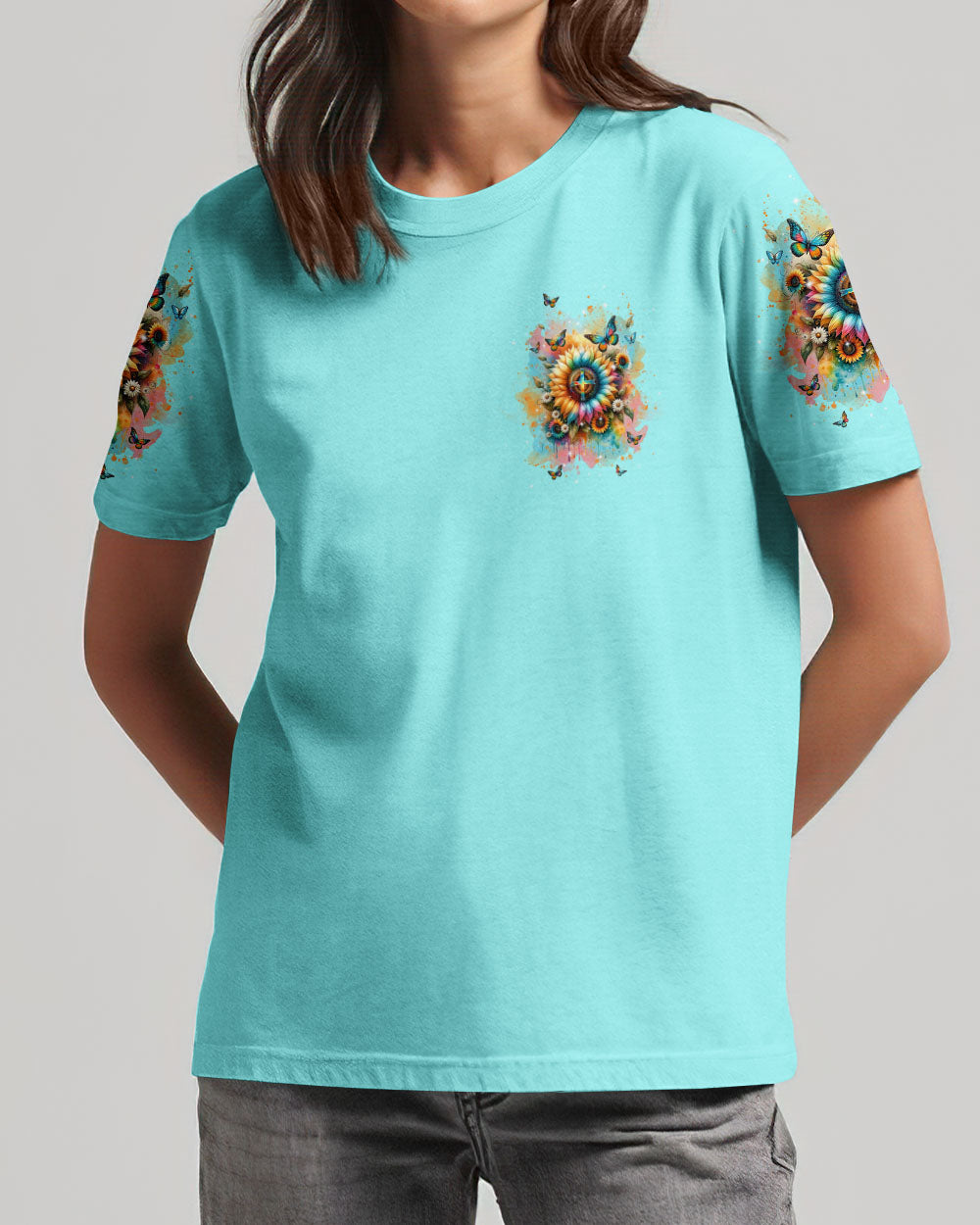I Believe In God Sunflower Women's All Over Print Shirt - Tlnt1512234