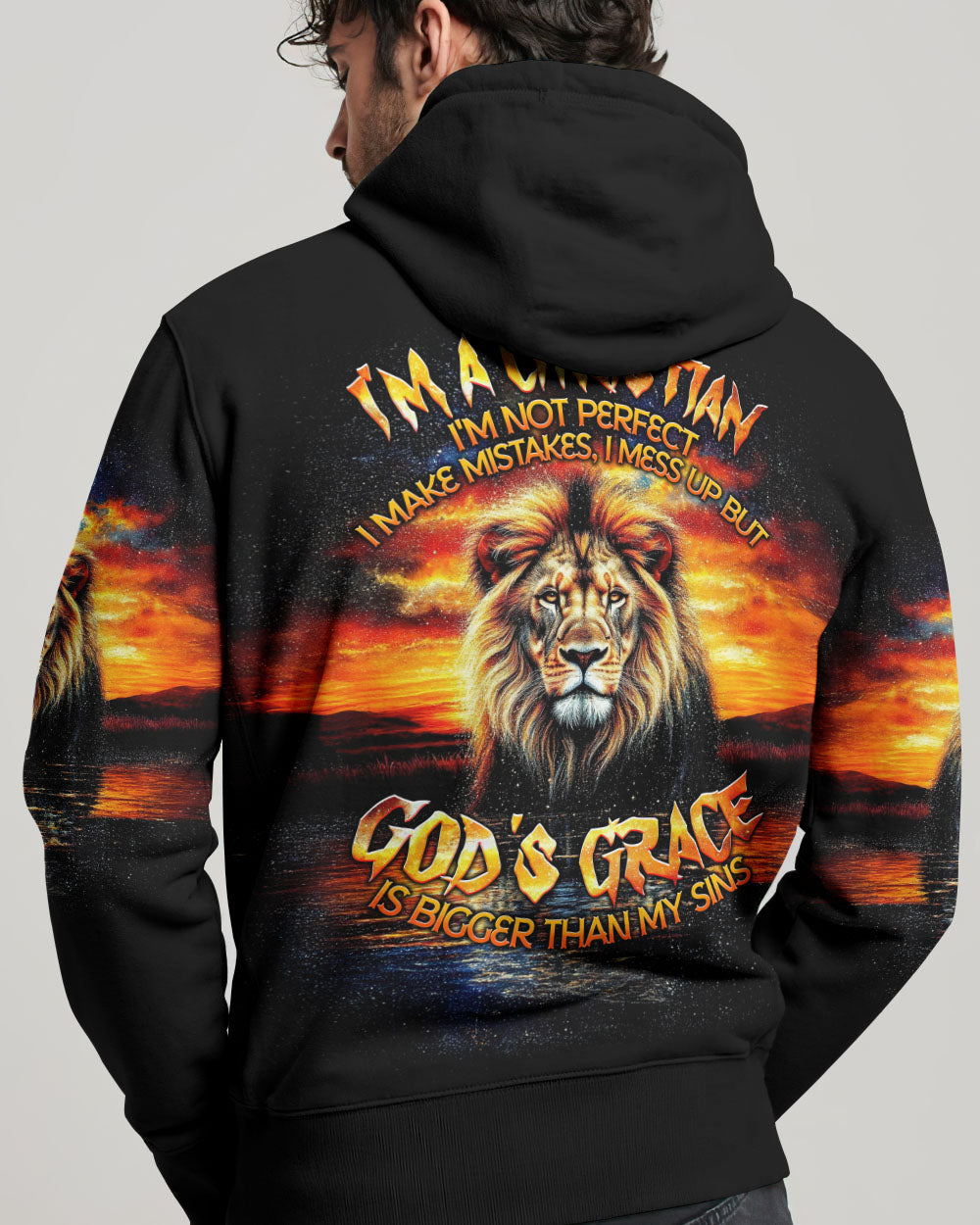 God's Grace Is Bigger Than My Sins Lion Men's All Over Print Shirt - Tlnt1609254