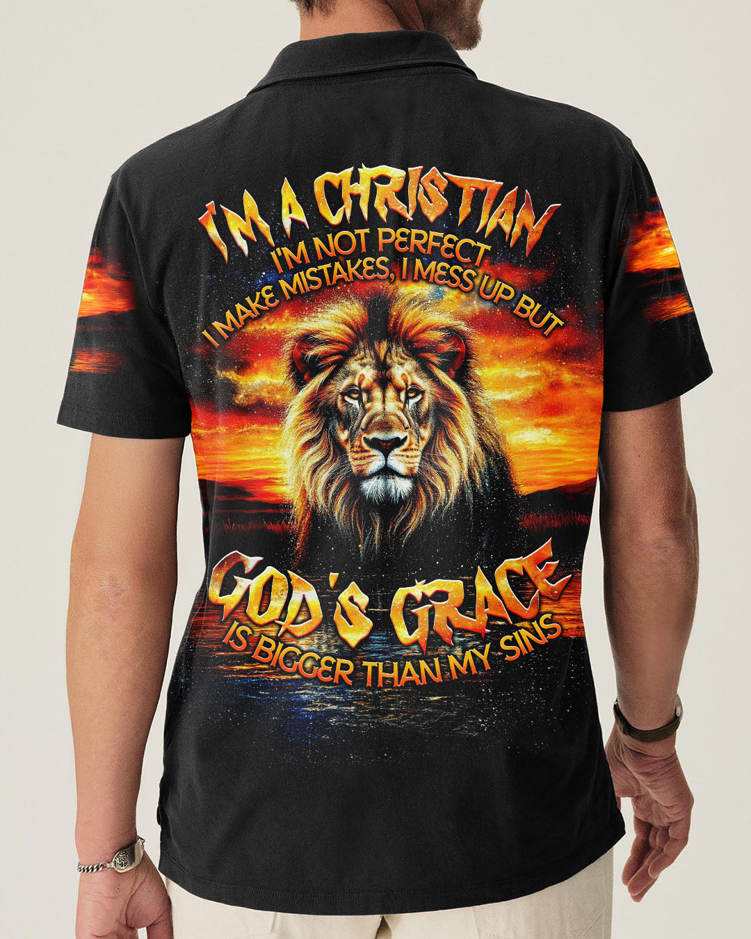God's Grace Is Bigger Than My Sins Lion Men's All Over Print Shirt - Tlnt1609254