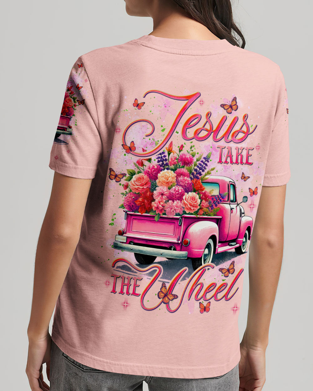 Jesus Take The Wheel Women's All Over Print Shirt - Tlnt1702252