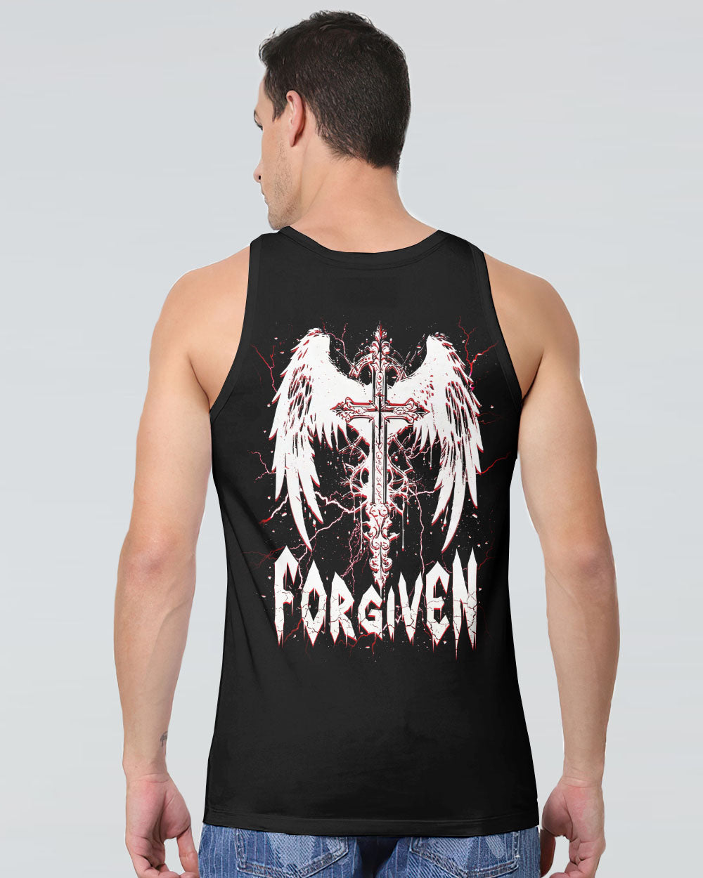 Forgiven Cross Wings Men's All Over Print Shirt  - Tlnt1703252
