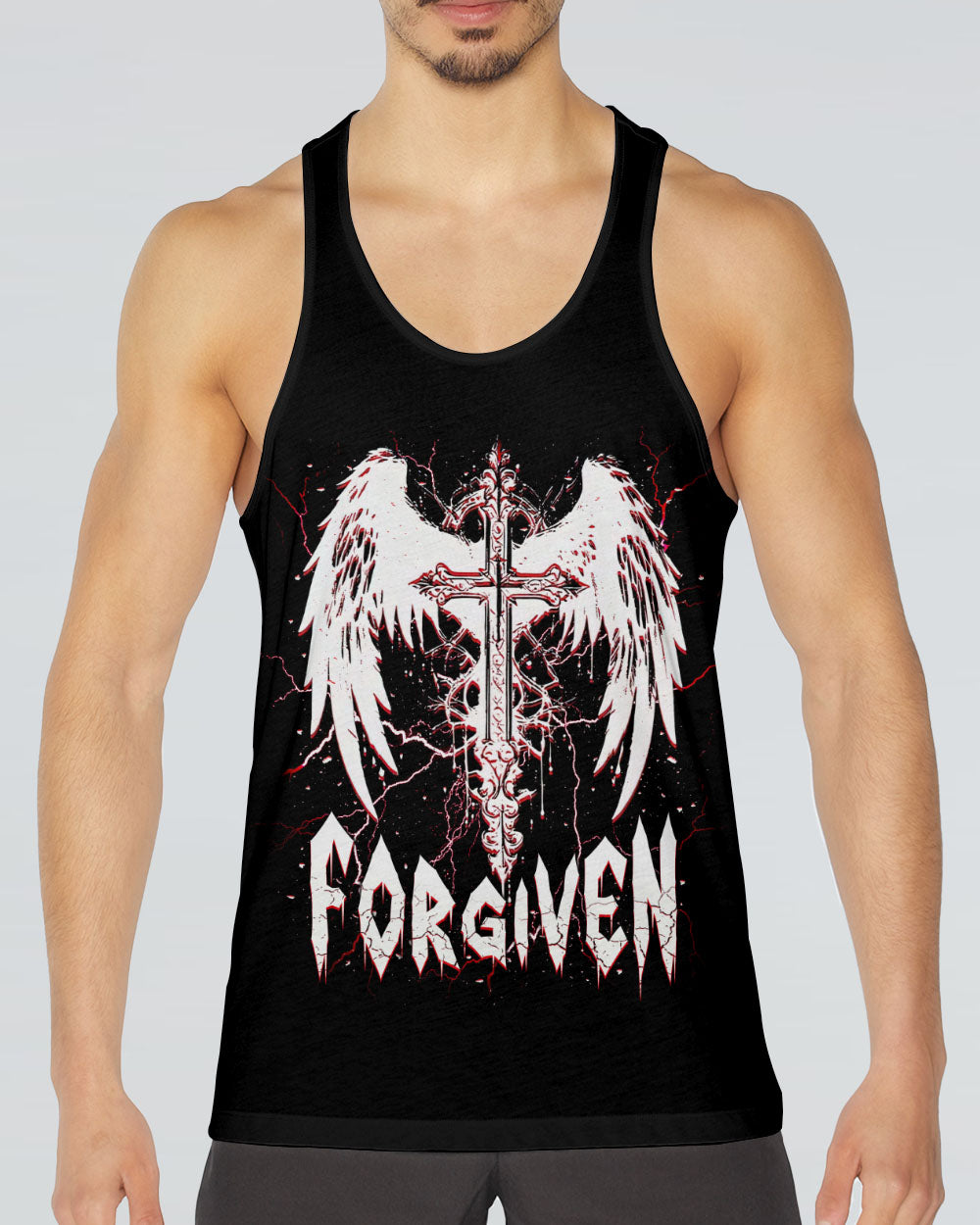 Forgiven Cross Wings Men's All Over Print Shirt  - Tlnt1703252