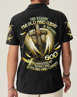The Reason I’m Old And Wise Cross Wings Men's All Over Print Shirt - Tlnt1711253