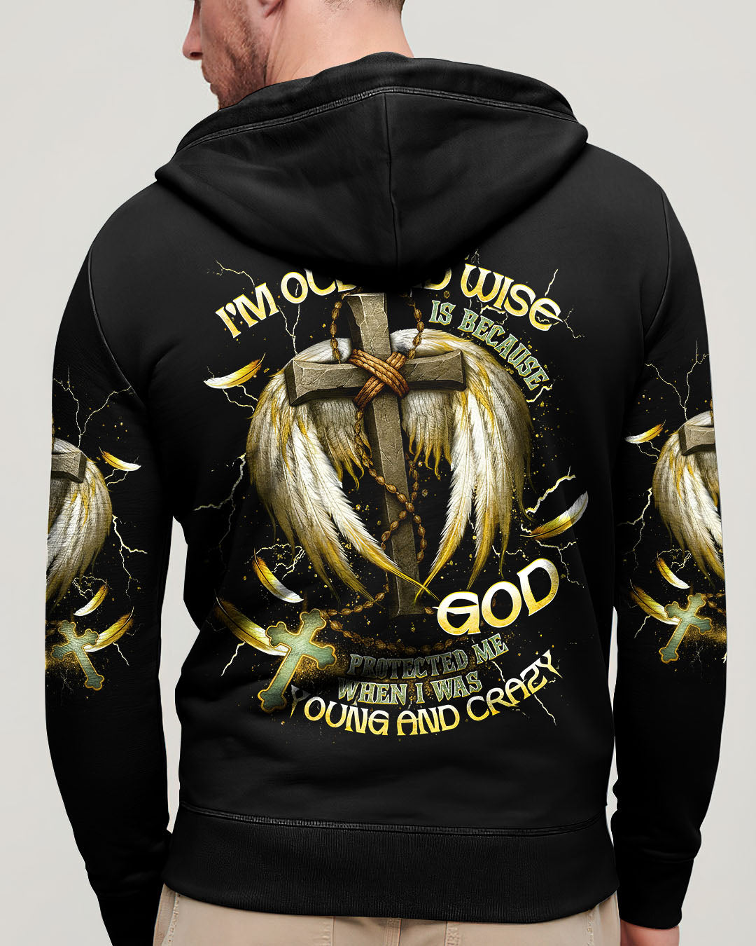 The Reason I’m Old And Wise Cross Wings Men's All Over Print Shirt - Tlnt1711253