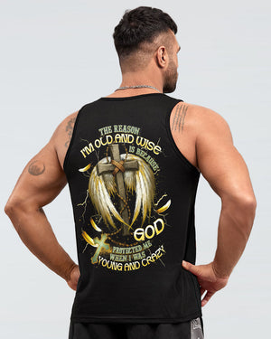 The Reason I’m Old And Wise Cross Wings Men's All Over Print Shirt - Tlnt1711253