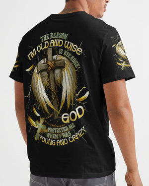 The Reason I’m Old And Wise Cross Wings Men's All Over Print Shirt - Tlnt1711253
