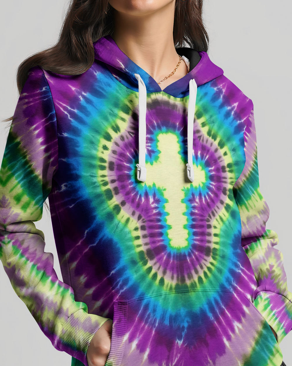 Cross Tie Dye Women's All Over Print Shirt - Tlnt1712251