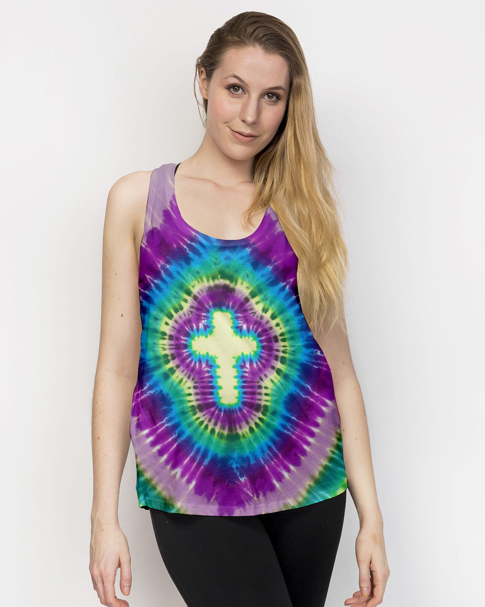 Cross Tie Dye Women's All Over Print Shirt - Tlnt1712251