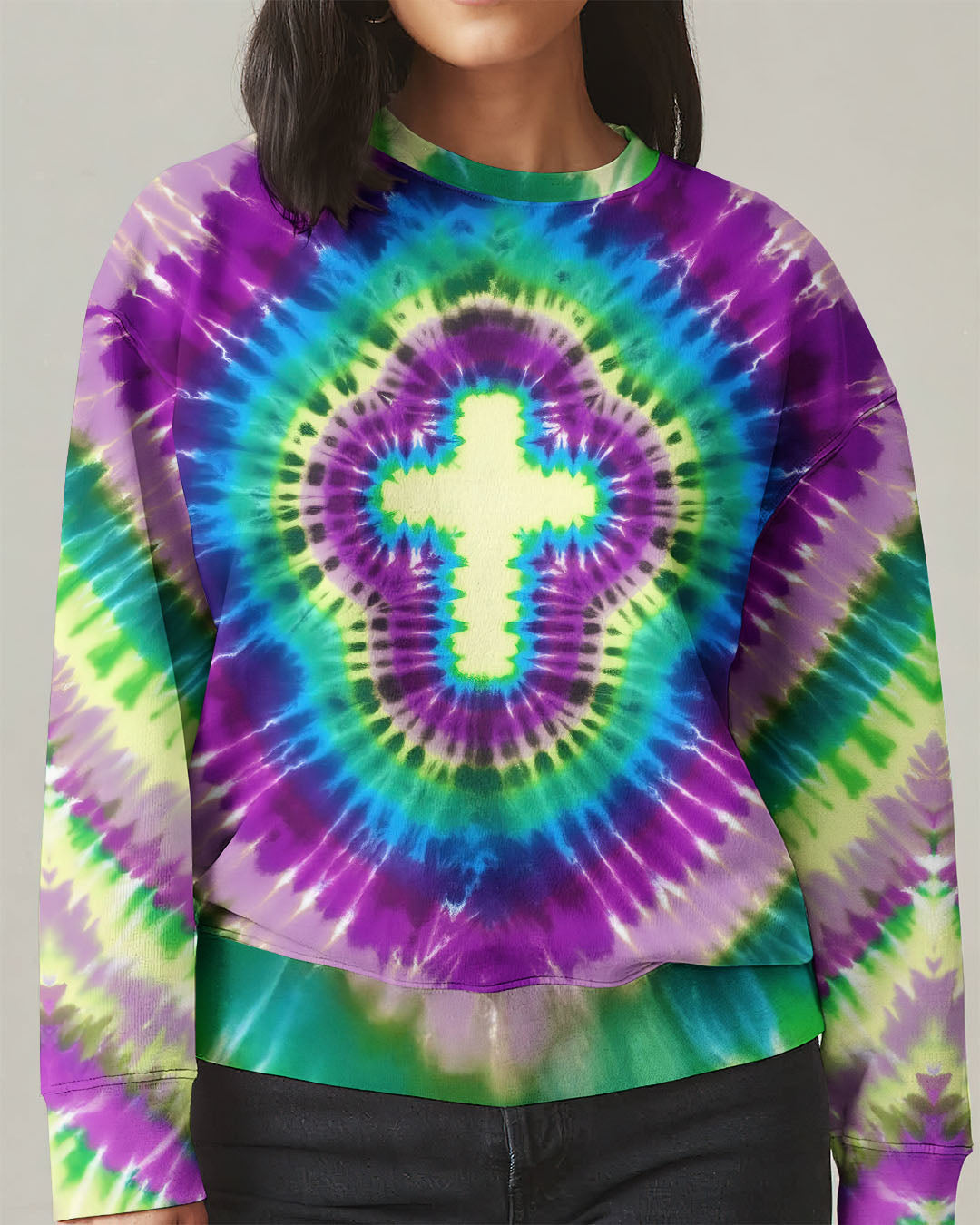 Cross Tie Dye Women's All Over Print Shirt - Tlnt1712251