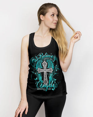 I Believe There Are Angels Among Us Cross Wings Women's All Over Print Shirt    - Tlnt1803252