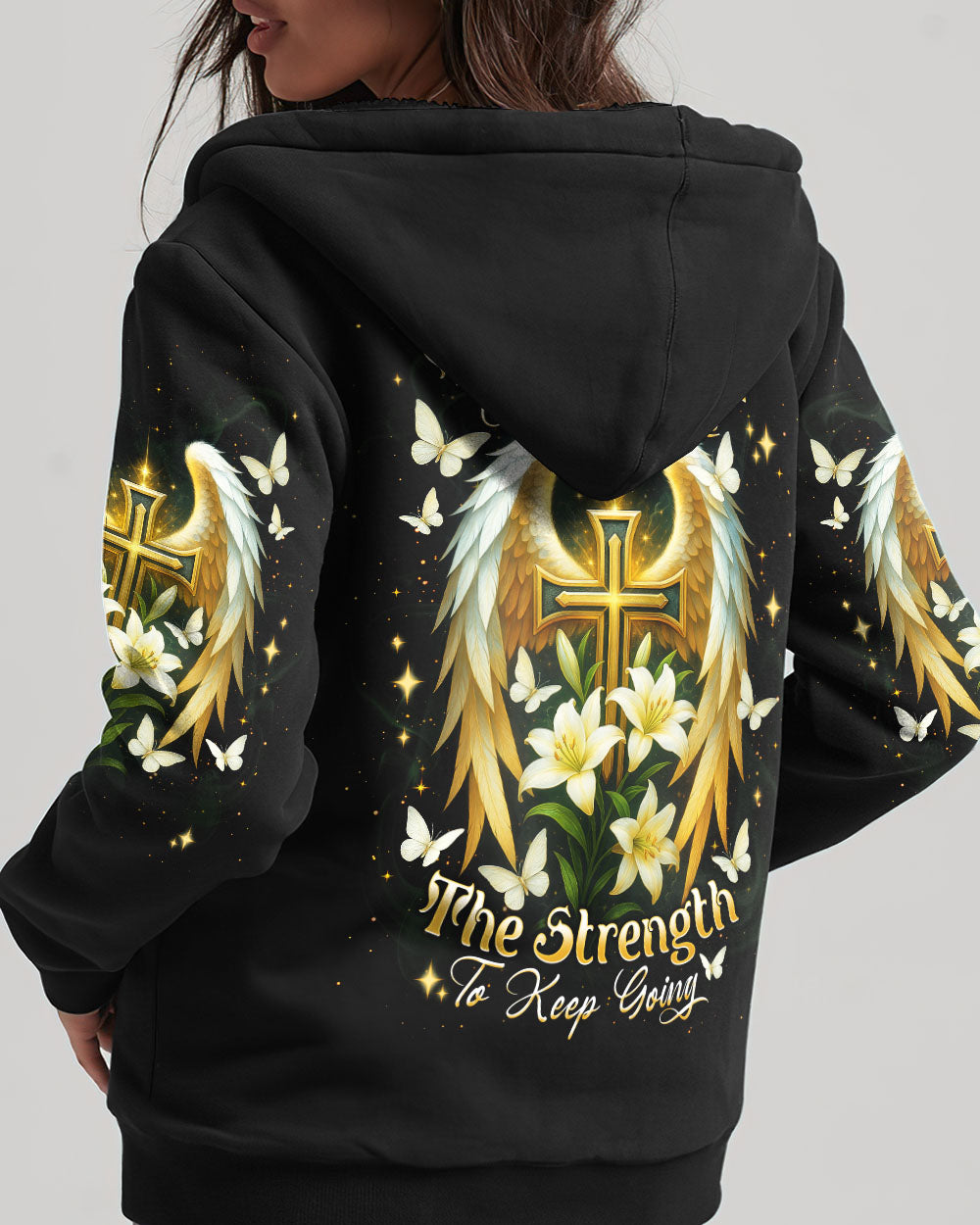 Thank You God Cross Wings Women's All Over Print Shirt    - Tlnt1804252