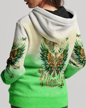 When God Steps In Miracles Happen Wings Women's All Over Print Shirt - Tlnt1806241