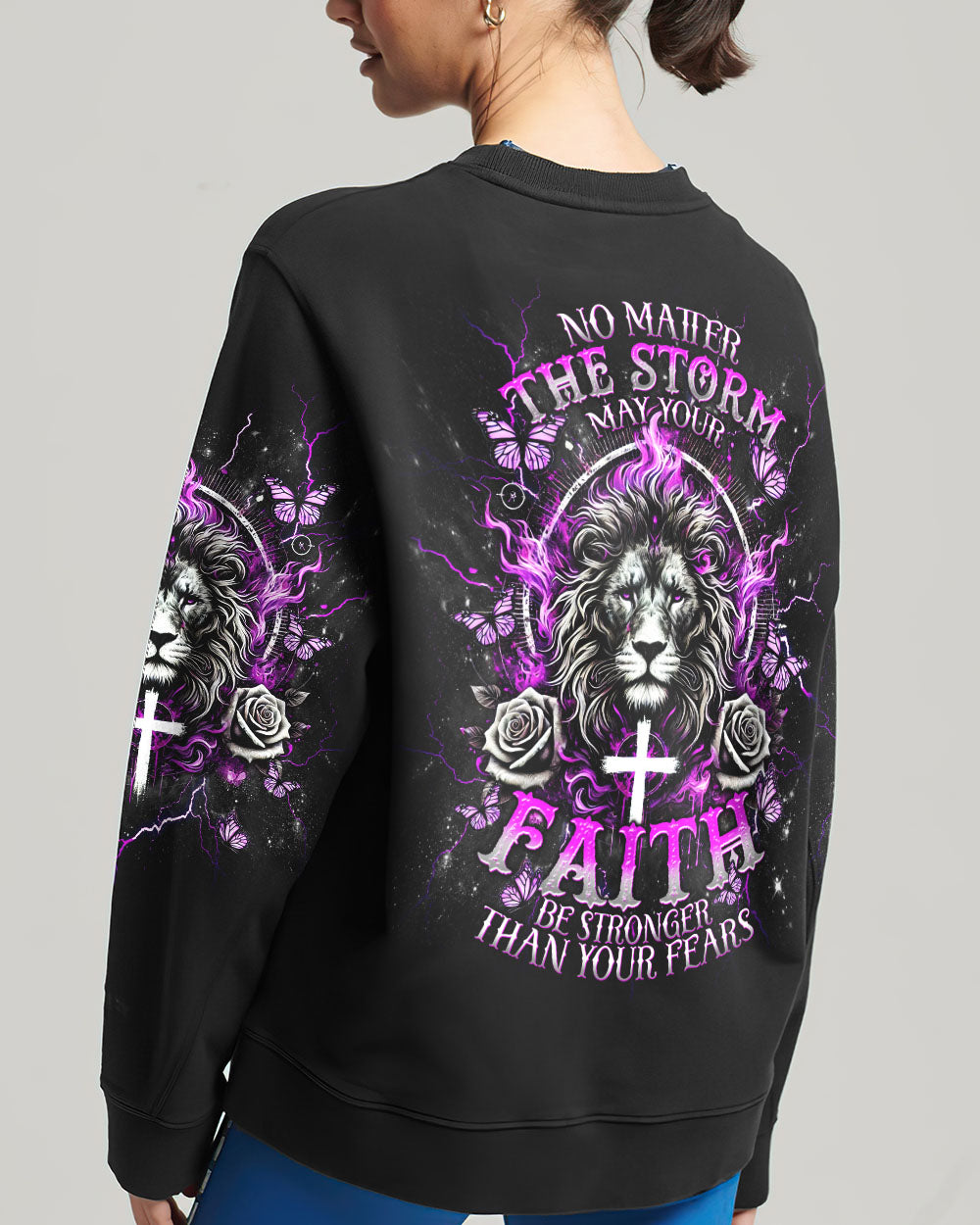 No Matter The Storm Lion Women's All Over Print Shirt - Tlnt2002253