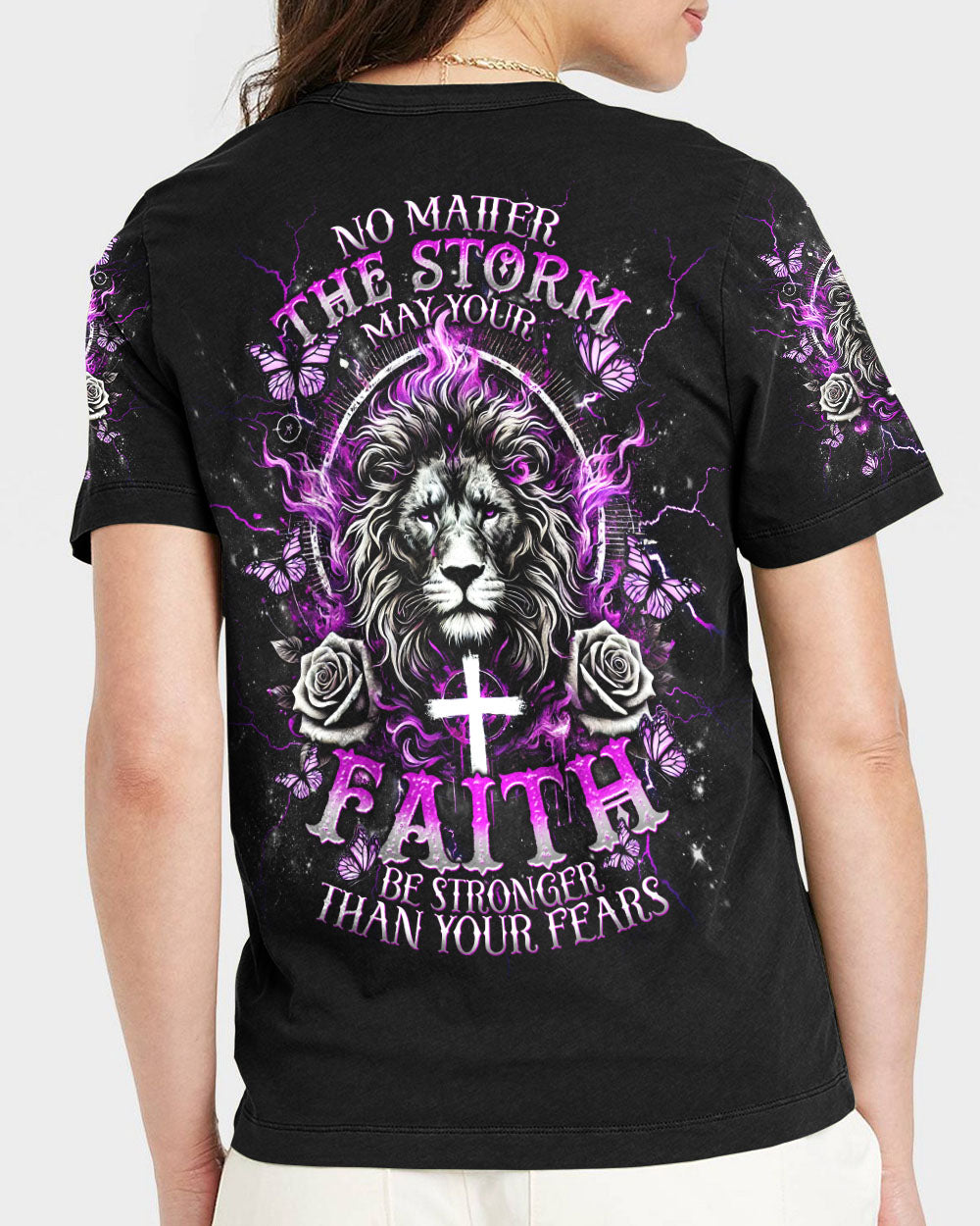 No Matter The Storm Lion Women's All Over Print Shirt - Tlnt2002253