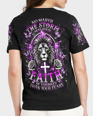 No Matter The Storm Lion Women's All Over Print Shirt - Tlnt2002253