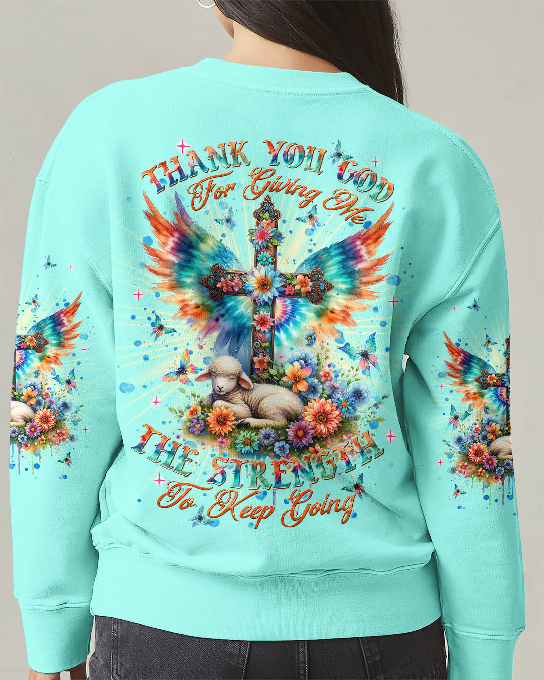Thank You God Jesus Lamb Women's All Over Print Shirt    - Tlnt2005252