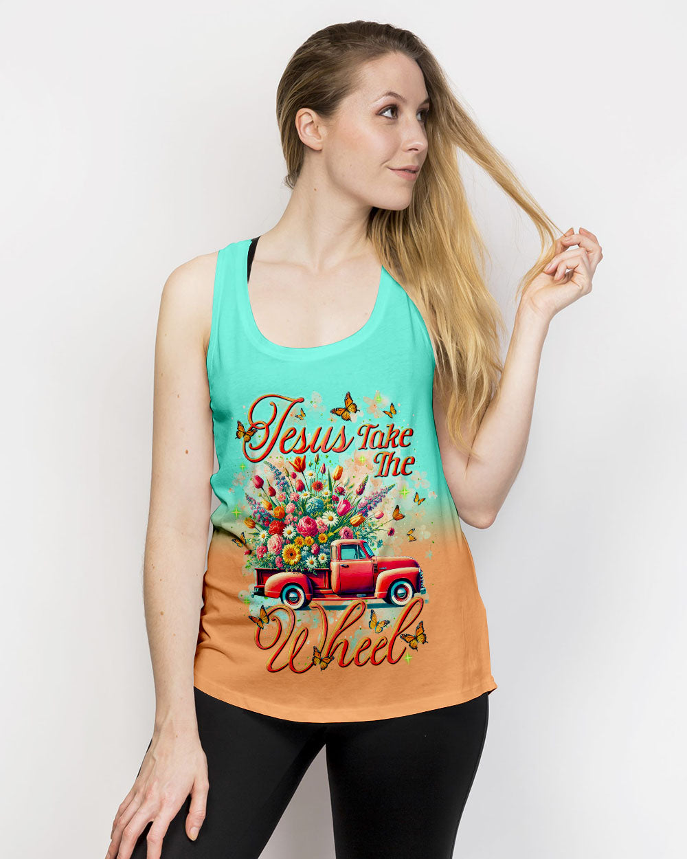Jesus Take The Wheel Women's All Over Print Shirt - Tlnt2202252