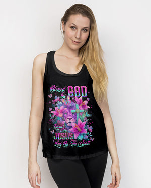 Blessed By God Loved By Jesus Lion Lilies Women's All Over Print Shirt - Tlnt2209251