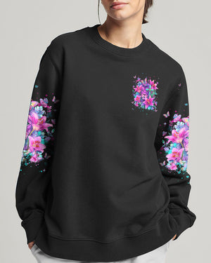 Blessed By God Loved By Jesus Lion Lilies Women's All Over Print Shirt - Tlnt2209251
