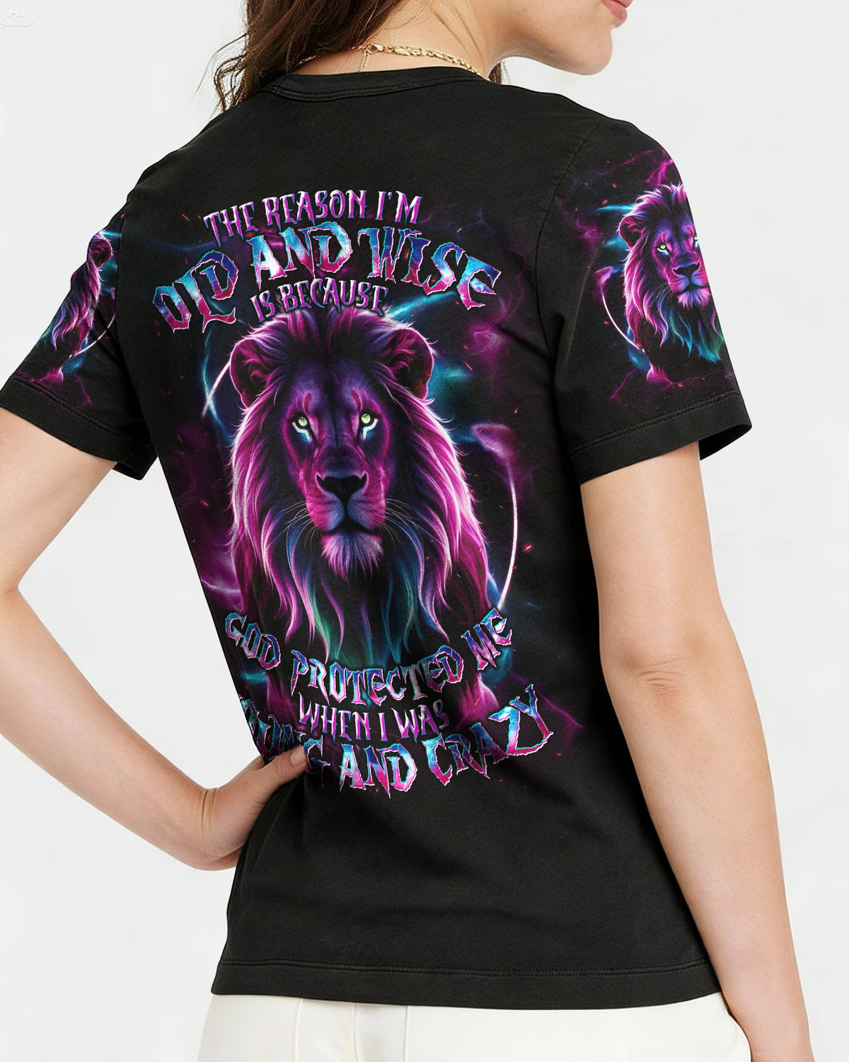 The Reason I’m Old And Wise Lion Women's All Over Print Shirt - Tlnt2212252