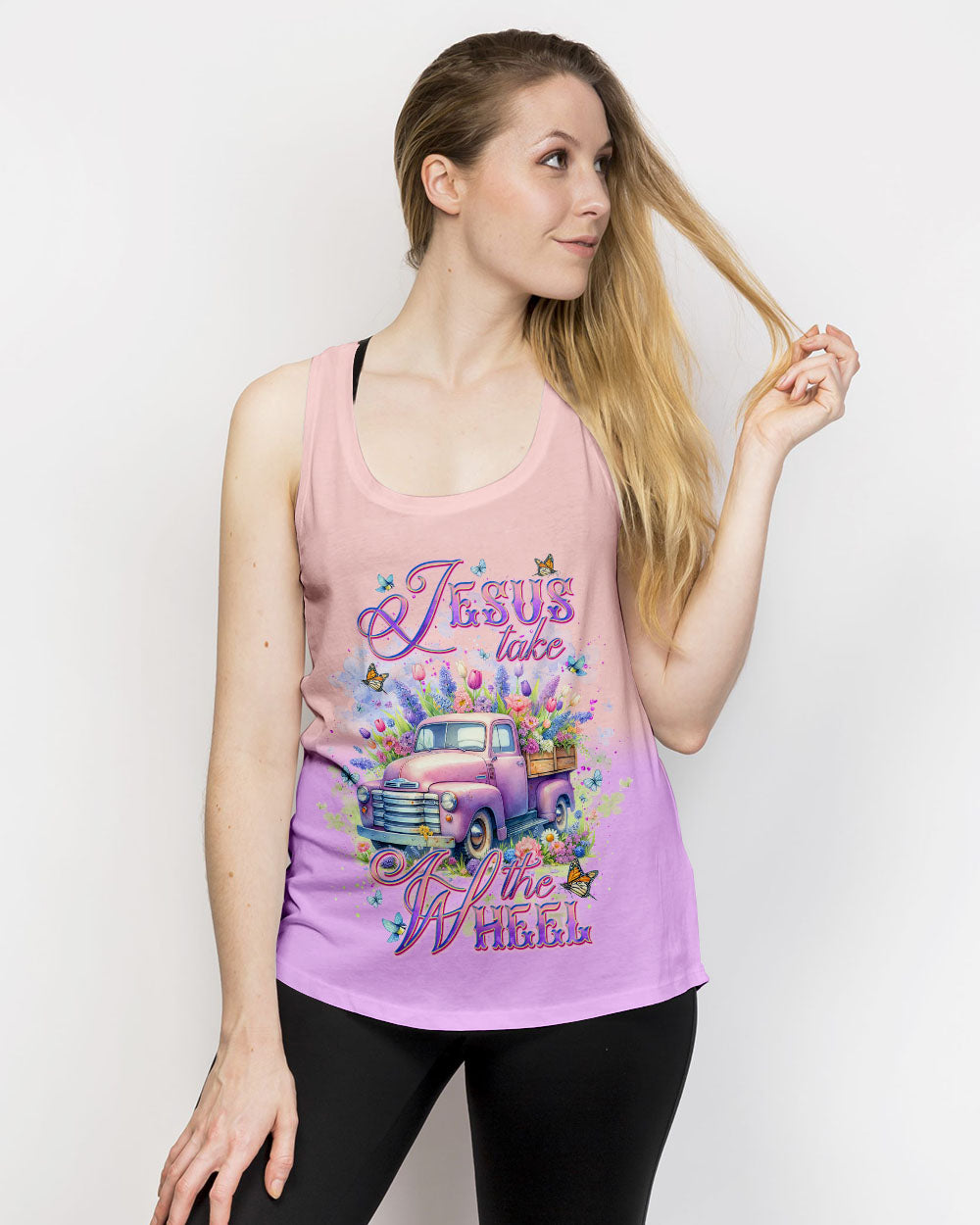 Jesus Take The Wheel Women's All Over Print Shirt -  Tlnt2301251