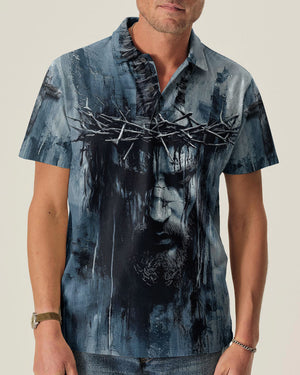 Jesus Is My Savior Lion  Watercolor Men's All Over Print Shirt -   Tlnt2303263